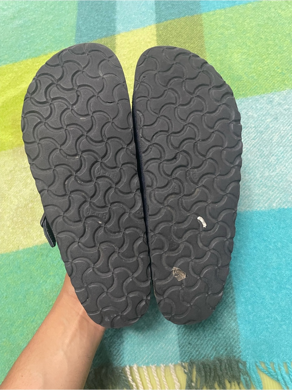 Birkenstock Boston Navy Suede Clogs - Picture 3 of 6